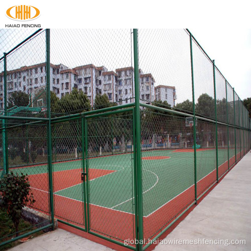 China 6ft steel chain link fencing panel Factory